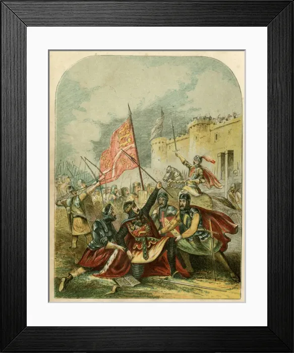 Framed Print : King Edward I brandishing the javelin Framed Print : King Edward I brandishing the javelin