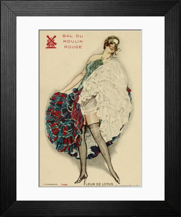 Framed Print : The Lotus Flower - Dancer of the Moulin Rouge, Paris Framed Print : The Lotus Flower - Dancer of the Moulin Rouge, Paris