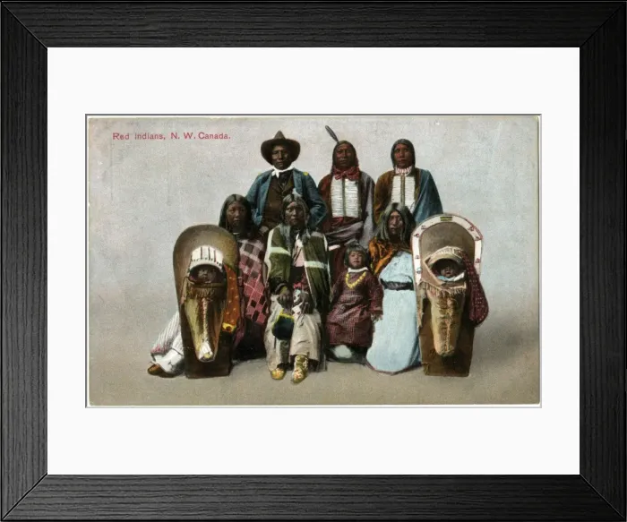 Framed Print : Red Indian Family of North Western Canada Framed Print : Red Indian Family of North Western Canada