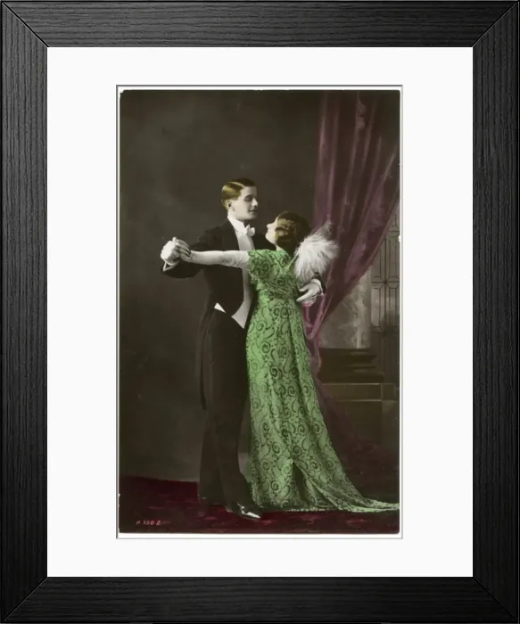 Framed Print : Smart Upper Class British Couple dance at a formal ball Framed Print : Smart Upper Class British Couple dance at a formal ball