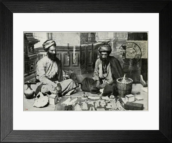 Framed Print : Merchants sell Mother-of-Pearl necklaces - Bethlehem, Israel Framed Print : Merchants sell Mother-of-Pearl necklaces - Bethlehem, Israel