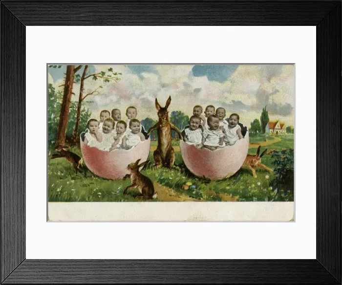 Framed Print : Babies in broken eggshells Framed Print : Babies in broken eggshells