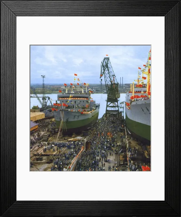Framed Print : Communist China - shipbuilding yard Framed Print : Communist China - shipbuilding yard