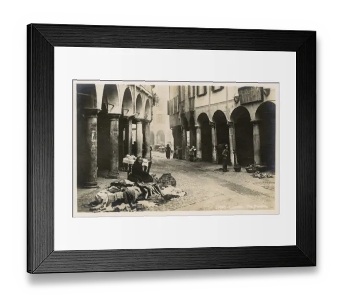 Framed Print : Arcade Marketplace at Pessina Street, Lugano, Switzerland Framed Print : Arcade Marketplace at Pessina Street, Lugano, Switzerland
