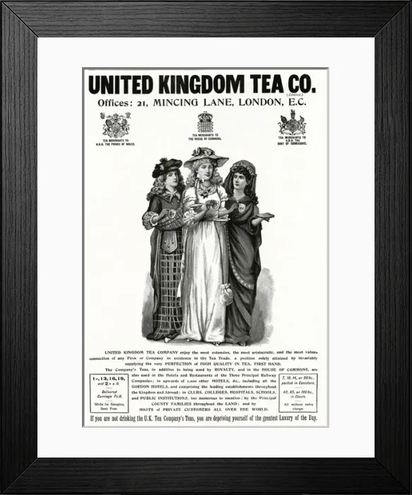 Framed Print : Advert for United Kingdom Tea Comany 1895 Framed Print : Advert for United Kingdom Tea Comany 1895
