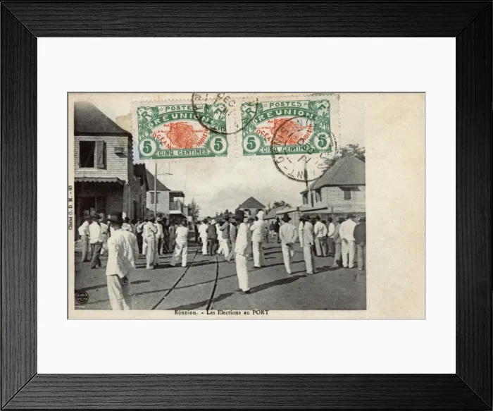 Framed Print : Elections at Le Port, Island of Reunion, Indian Ocean Framed Print : Elections at Le Port, Island of Reunion, Indian Ocean