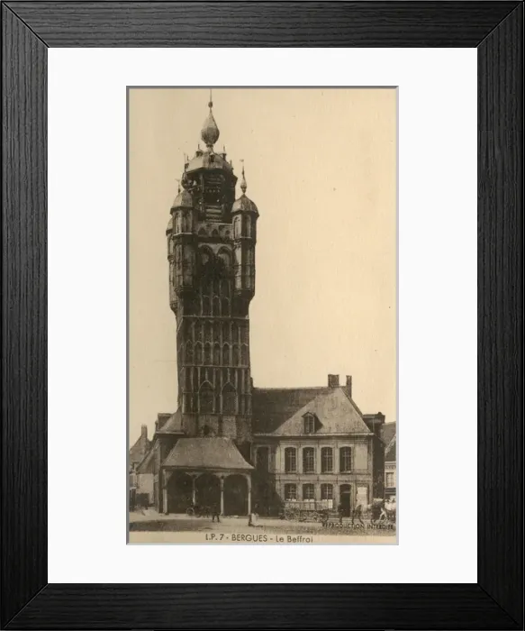Framed Print : Belfry in Bergues, northern France Framed Print : Belfry in Bergues, northern France