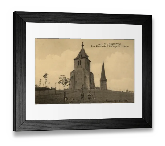 Framed Print : Towers of St Winoc Abbey, Bergues, northern France Framed Print : Towers of St Winoc Abbey, Bergues, northern France