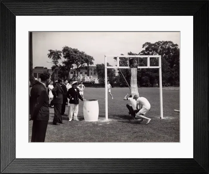 Framed Print : Naval activities in a sports field Framed Print : Naval activities in a sports field