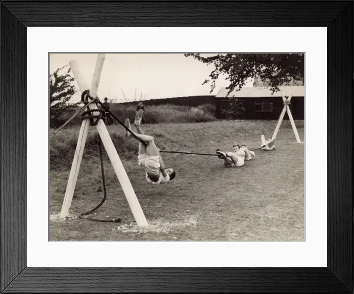 Framed Print : Naval activities in a sports field Framed Print : Naval activities in a sports field