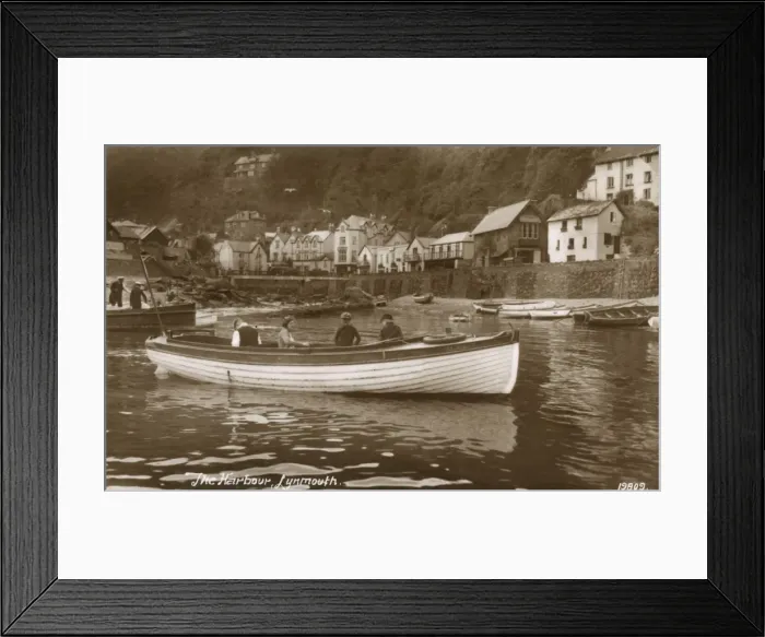 Framed Print : View of the harbour, Lynmouth, Devon Framed Print : View of the harbour, Lynmouth, Devon