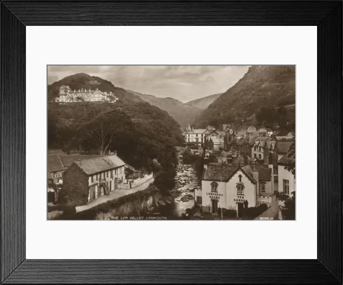 Framed Print : Lyn Valley, Lynmouth, Devon Framed Print : Lyn Valley, Lynmouth, Devon