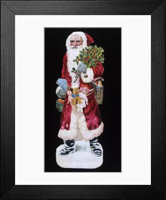 Framed Print : Victorian scrap, Father Christmas Framed Print : Victorian scrap, Father Christmas