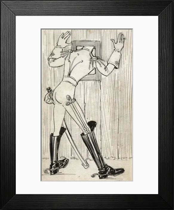 Framed Print : Anti-Kaiser satire, trench art, Belgium, WW1 Framed Print : Anti-Kaiser satire, trench art, Belgium, WW1