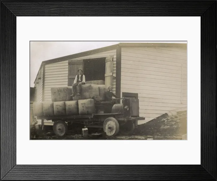Framed Print : Flatbed truck loaded with SBA bales, USA Framed Print : Flatbed truck loaded with SBA bales, USA