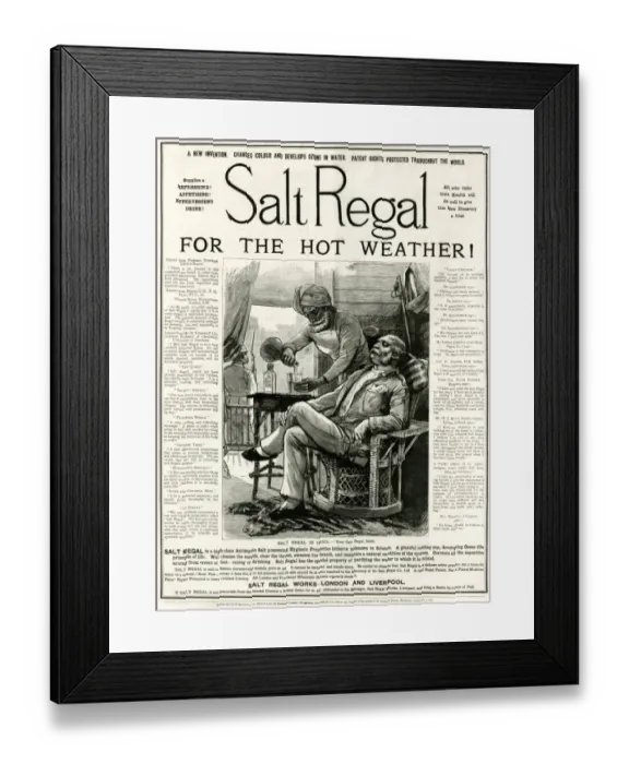 Framed Print : Advert for Salt Regal 1889 Framed Print : Advert for Salt Regal 1889