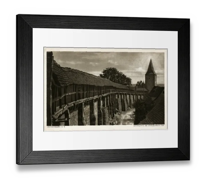 Framed Print : Covered wall circling the old town, Rothenburg, Germany Framed Print : Covered wall circling the old town, Rothenburg, Germany