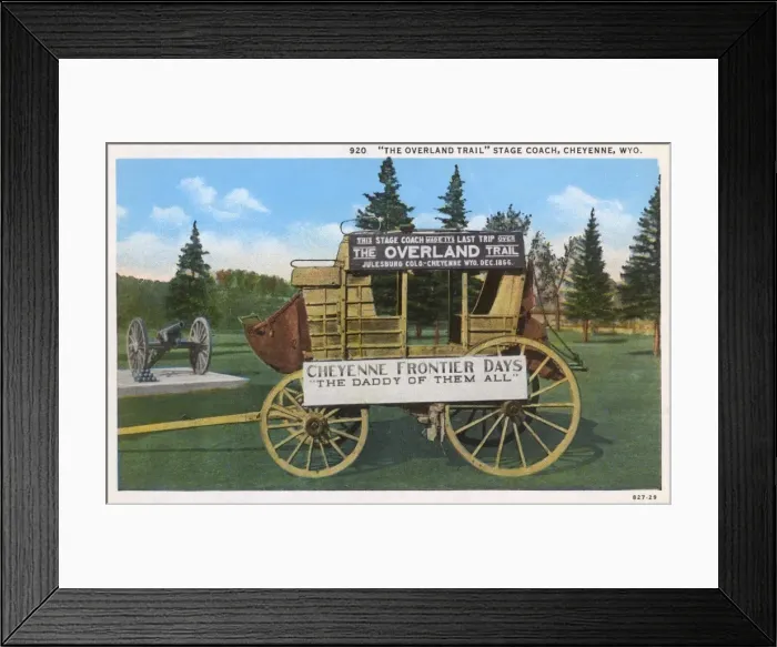 Framed Print : Overland Trail stagecoach, Cheyenne, Wyoming, USA Framed Print : Overland Trail stagecoach, Cheyenne, Wyoming, USA