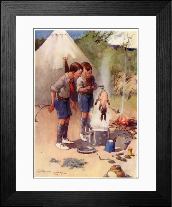 Framed Print : Cartoon, The Officers Mess - Boy Scouts Framed Print : Cartoon, The Officers Mess - Boy Scouts