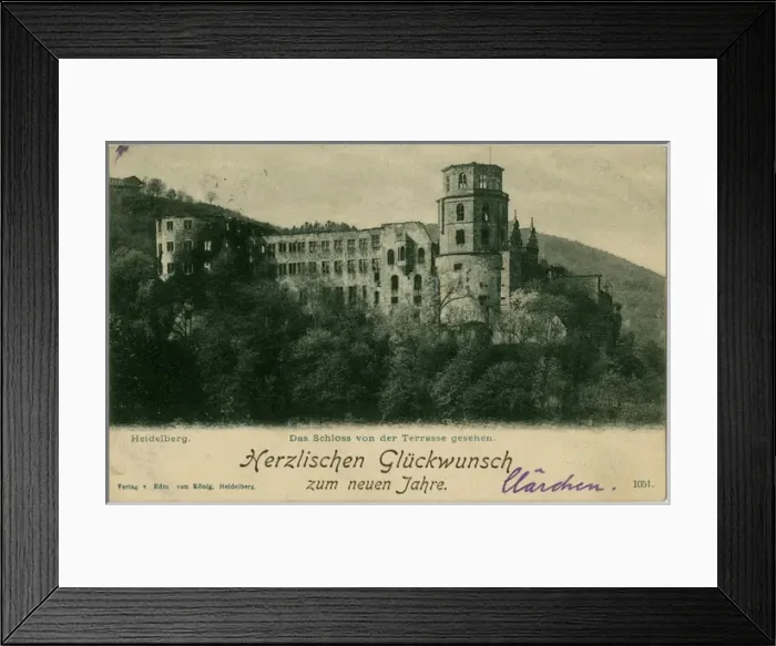 Framed Print : Heidelberg - The ruins of the Castle viewed from the Terrace Framed Print : Heidelberg - The ruins of the Castle viewed from the Terrace