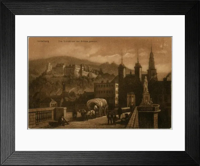 Framed Print : Heidelberg - The Castle viewed from the Old Bridge Framed Print : Heidelberg - The Castle viewed from the Old Bridge