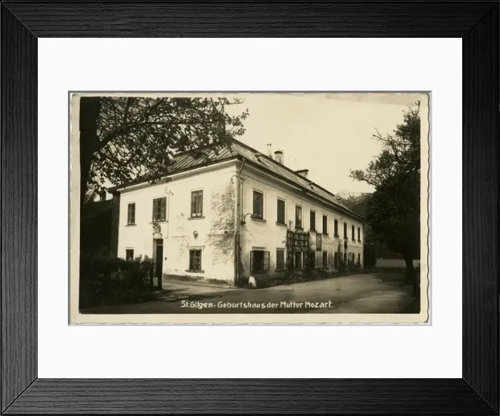 Framed Print : Mozarts Mothers birthplace at St. Gilgren, Austria Framed Print : Mozarts Mothers birthplace at St. Gilgren, Austria