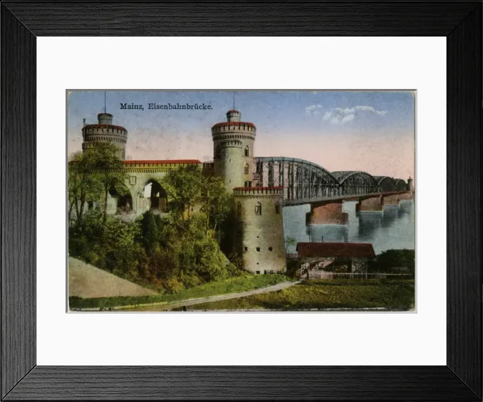 Framed Print : Mainz, Germany - Eisenbahnbrucke Framed Print : Mainz, Germany - Eisenbahnbrucke