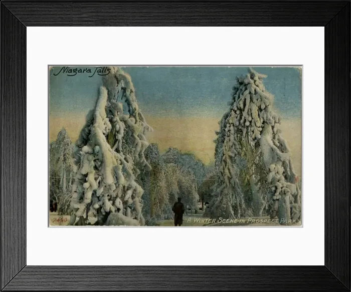 Framed Print : Niagara Falls - Winter Scene in Prospect Park, NY State, USA Framed Print : Niagara Falls - Winter Scene in Prospect Park, NY State, USA