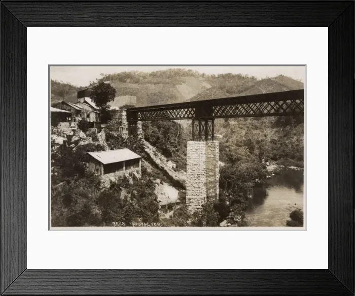 Framed Print : Railway bridge over River Atoyac, Mexico Framed Print : Railway bridge over River Atoyac, Mexico