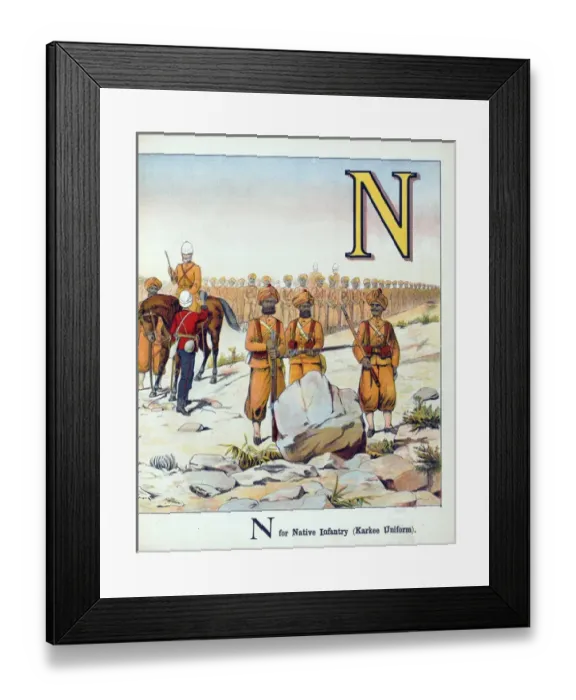 Framed Print : M for Marine Light Infantry N for Native Infantry Framed Print : M for Marine Light Infantry N for Native Infantry