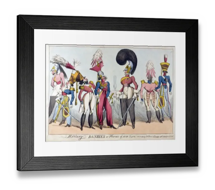 Framed Print : Military Dandies or Heroes of 1818 Framed Print : Military Dandies or Heroes of 1818