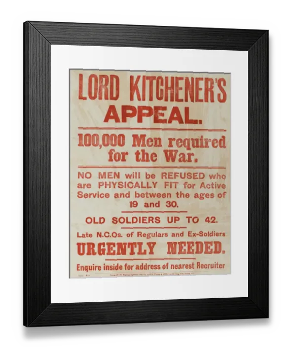 Framed Print : Lord Kitcheners Appeal Framed Print : Lord Kitcheners Appeal