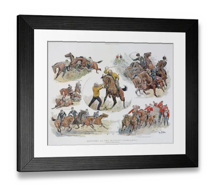 Framed Print : Sketches at the Military Tournament Framed Print : Sketches at the Military Tournament
