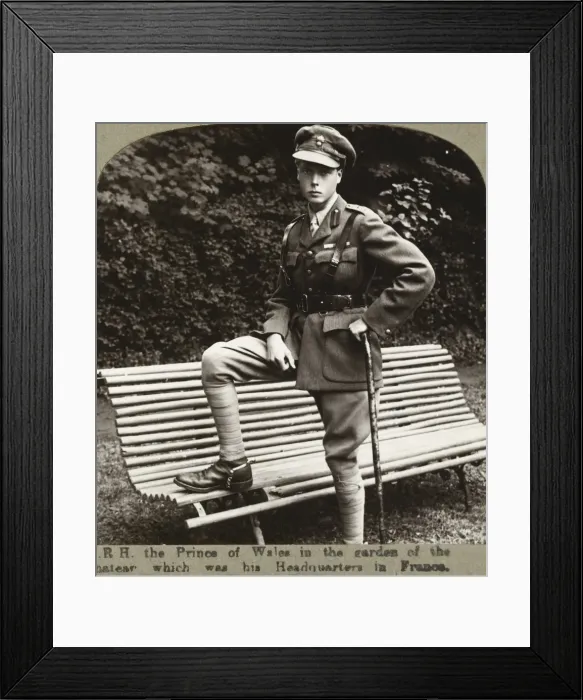 Framed Print : HRH the Prince of Wales in the Garden of the chateau? Framed Print : HRH the Prince of Wales in the Garden of the chateau?