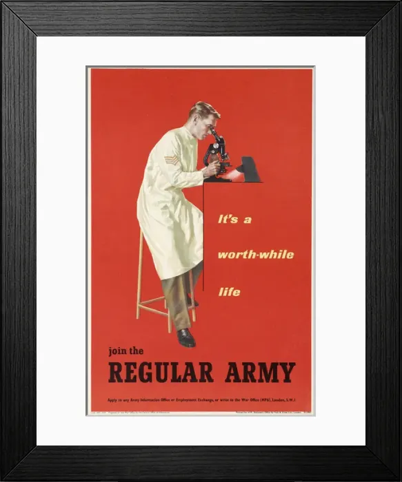 Framed Print : Its a worth-while life join the Regular Army Framed Print : Its a worth-while life join the Regular Army