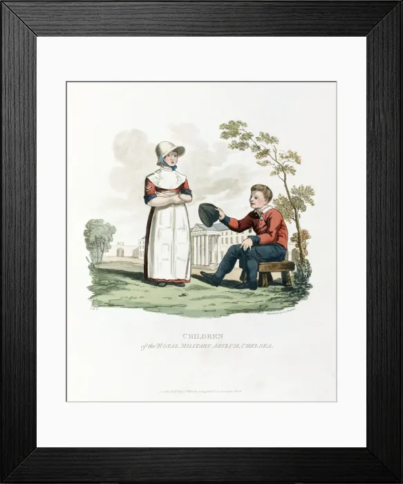 Framed Print : Children of the Royal Military Asylum, Chelsea Framed Print : Children of the Royal Military Asylum, Chelsea