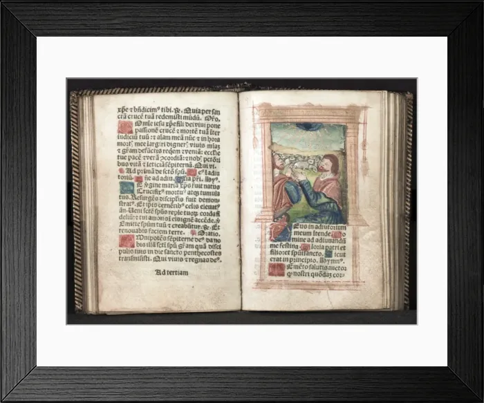 Framed Print : The Angel appears to the Shepherds Book of Hours Framed Print : The Angel appears to the Shepherds Book of Hours