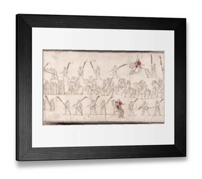 Framed Print : Anne of Cleves funeral panorama: rear of procession Framed Print : Anne of Cleves funeral panorama: rear of procession