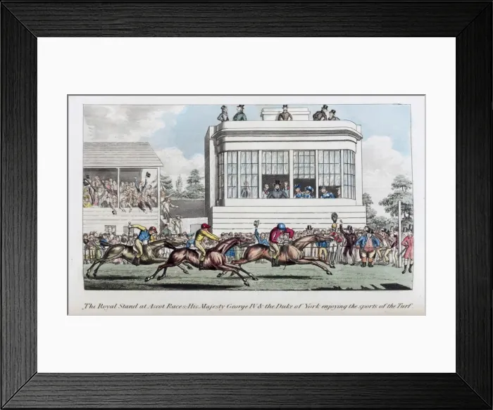 Framed Print : Pierce Egans Anecdotes: George IV at Ascot horse race Framed Print : Pierce Egans Anecdotes: George IV at Ascot horse race