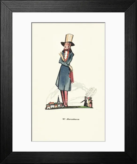 Framed Print : Walter de la Mare drawing Mr Alacadacca Framed Print : Walter de la Mare drawing Mr Alacadacca