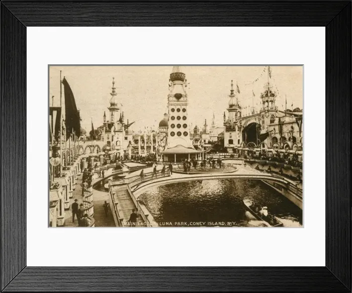 Framed Print : USA - New York - Luna Park at Coney Island - Main Lagoon Framed Print : USA - New York - Luna Park at Coney Island - Main Lagoon