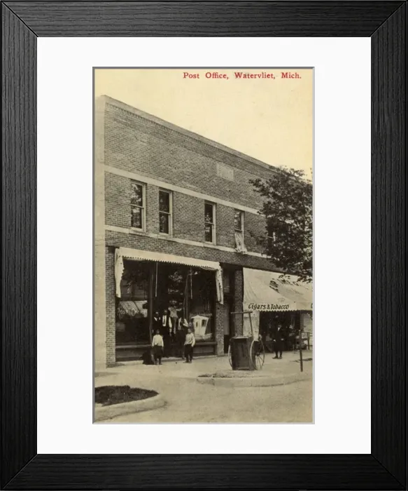 Framed Print : The Post Office, Watervliet, Michigan, USA Framed Print : The Post Office, Watervliet, Michigan, USA