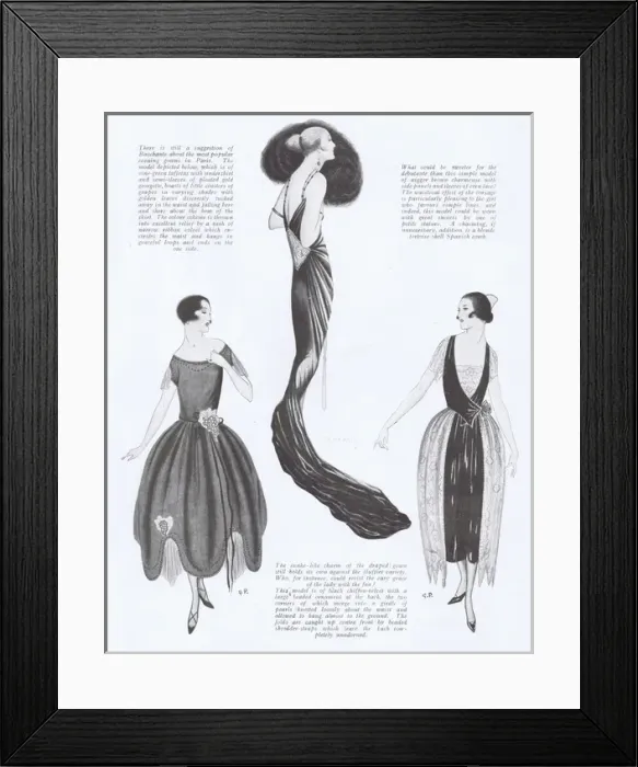 Framed Print : Three popular Parisian fashion models, Paris, 1921 Framed Print : Three popular Parisian fashion models, Paris, 1921