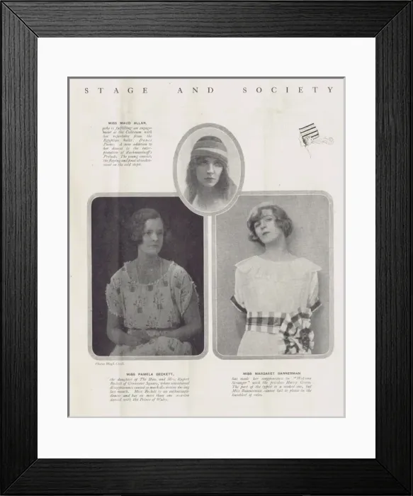 Framed Print : Stage and society, London, 1921 Framed Print : Stage and society, London, 1921