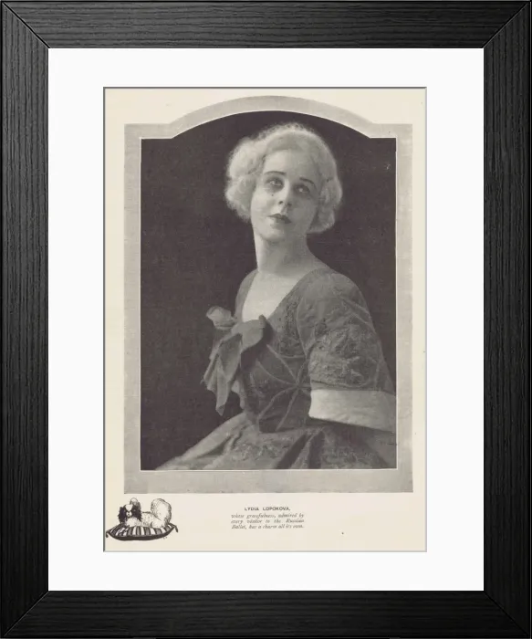 Framed Print : Portrait of Lydia Lopokova of the Russian ballet at the Alha