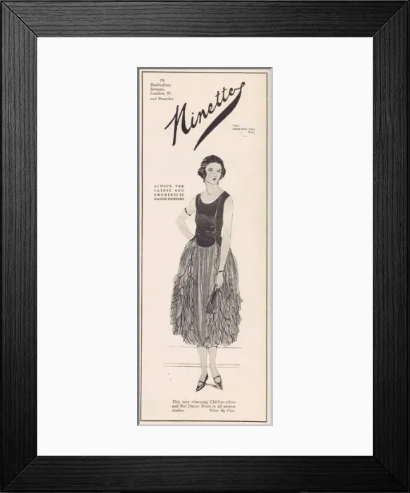 Framed Print : Advert for the London fashion house of Ninette, 1921 Framed Print : Advert for the London fashion house of Ninette, 1921