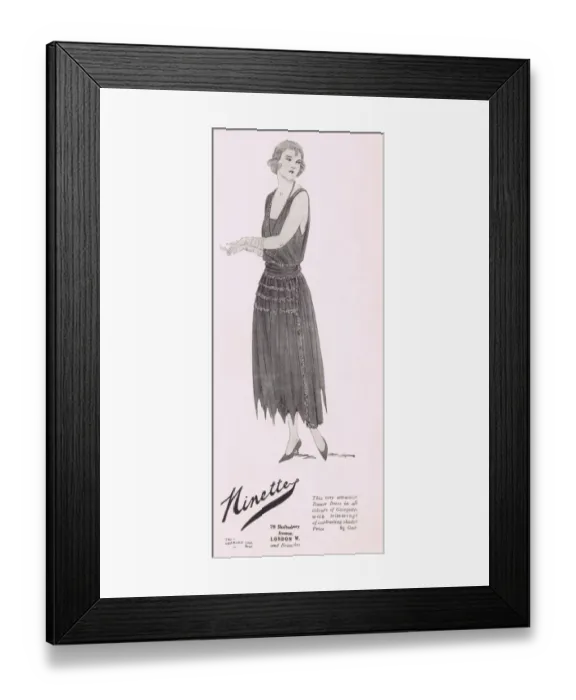 Framed Print : Advert for the London fashion house of Ninette, 1922 Framed Print : Advert for the London fashion house of Ninette, 1922