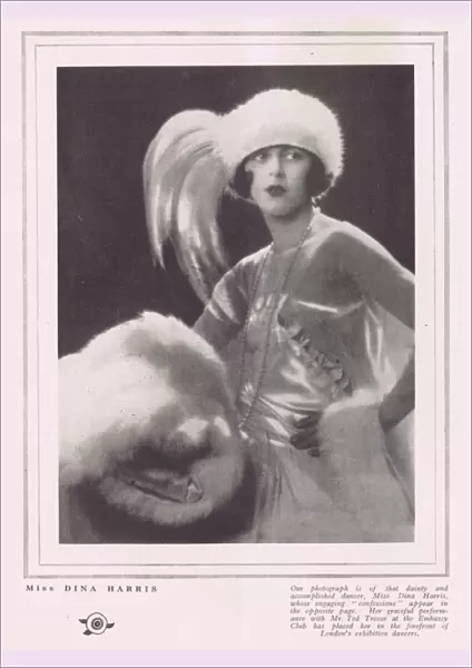 Portrait of the exhibition dancer Dina Harris, London, 1922