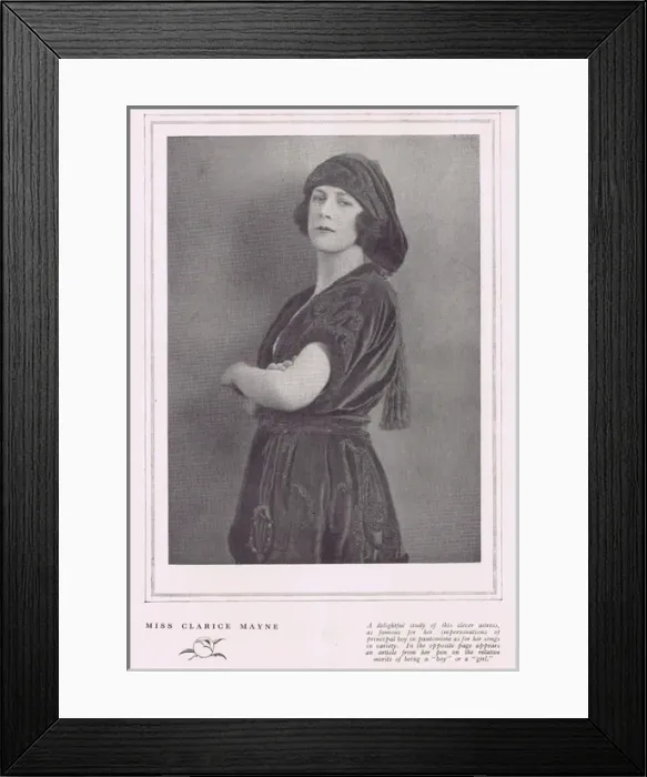 Framed Print : Portrait of the actress Clarice Mayne, London, 1922 Framed Print : Portrait of the actress Clarice Mayne, London, 1922