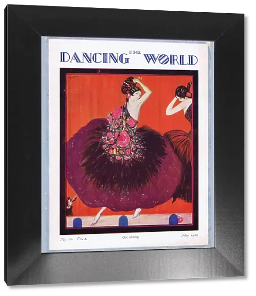 Art deco cover of The Dancing World Magazine, May 1922